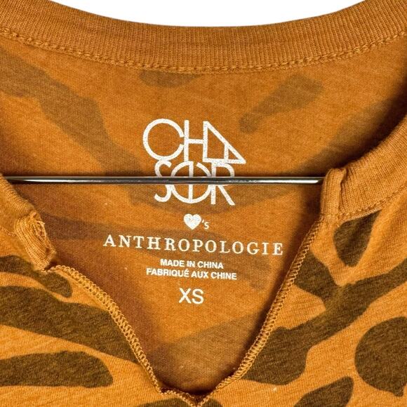 Chaser Anthropologie Orange Animal Print Cotton Cropped Sleeveless Top XS Light - Picture 4 of 9
